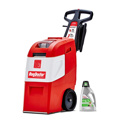 Rug Doctor X3 Commercial Carpet Cleaner - Pro Pet Pack, Includes 48 Oz. Pet Cleaner