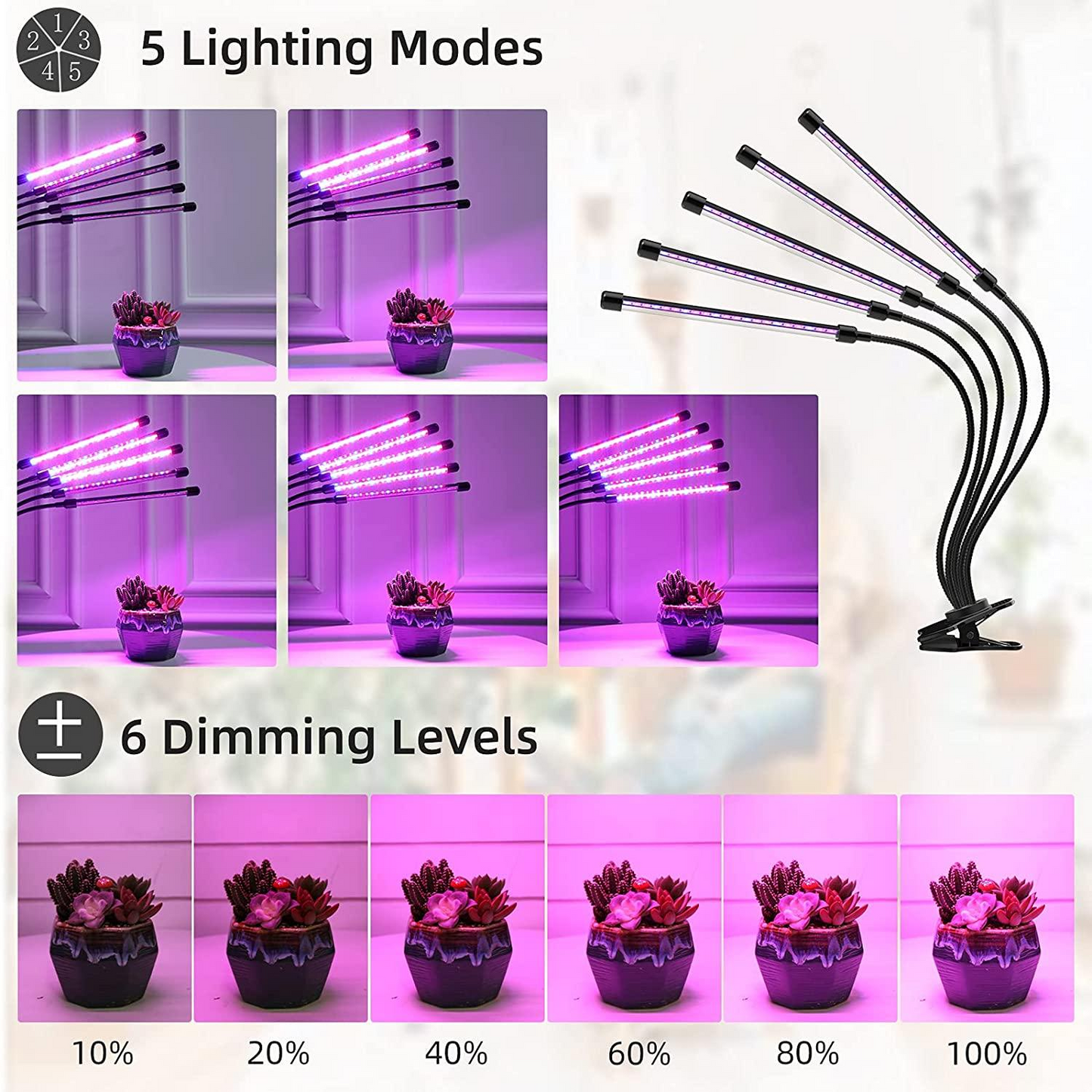 Grow Light Plant Lights for Indoor Plants LED Lamp Bulbs Full Spectrum