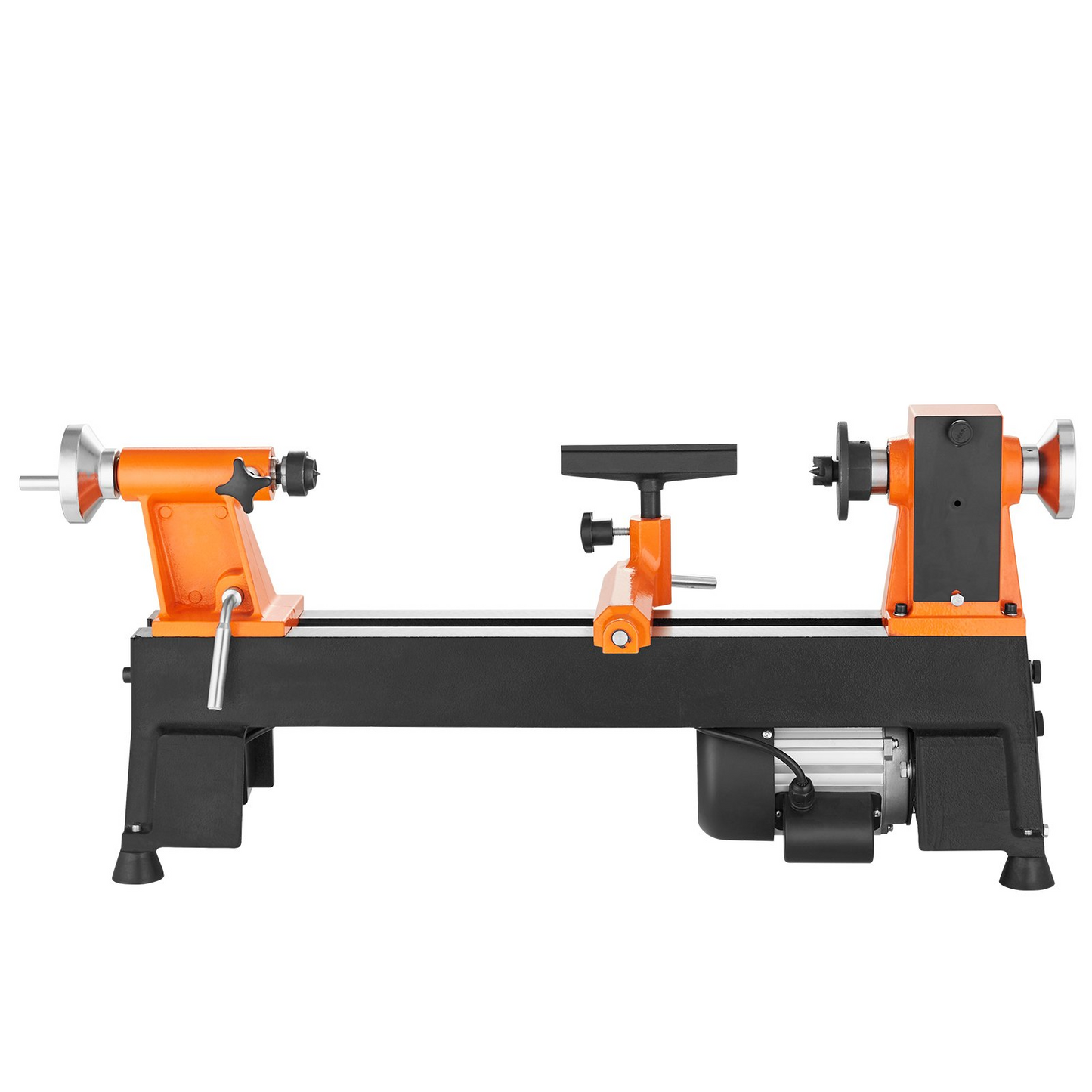 Benchtop Wood Lathe, 10 in x 18 in, 0.5 HP 370W Power Wood Turning Lathe Machine, 5 Variable Speeds 780/1320/1920/2640/3840 RPM with Rod Injection Wrenches Faceplate Foot Pads, for Woodworking