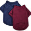 Koneseve 2-Pack Dog Shirt for Small Dogs, Soft Cotton Cat Clothes Plain - S