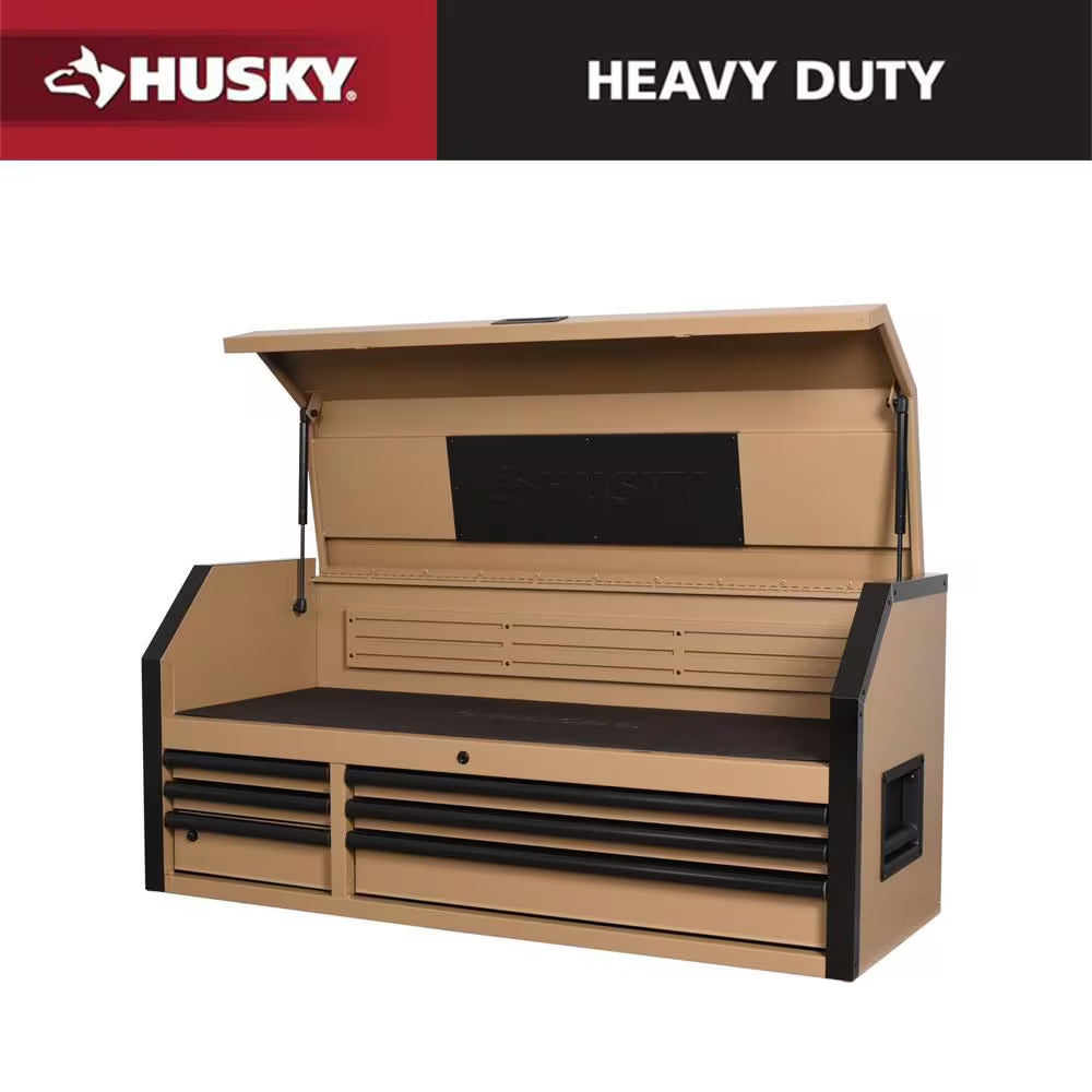 Heavy Duty 52 In. W 6-Drawer Matte Tan Top Tool Chest