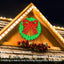 36 Inch Pre-Lit Outdoor Christmas Wreath with Bow, Red Bow - Green Wreath