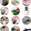Melphoe 25Pcs Mini Garden Hand Transplanting Succulent Tools Set, 39.4" Thickened Repotting Mat & Plant Tag, Miniature Planting Indoor Fairy Care, Potting, Cactus, Houseplant Bonsai Tool Kit (Pink)