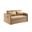 55.5"Twins Pull Out Sofa Bed  Khaki Velvet