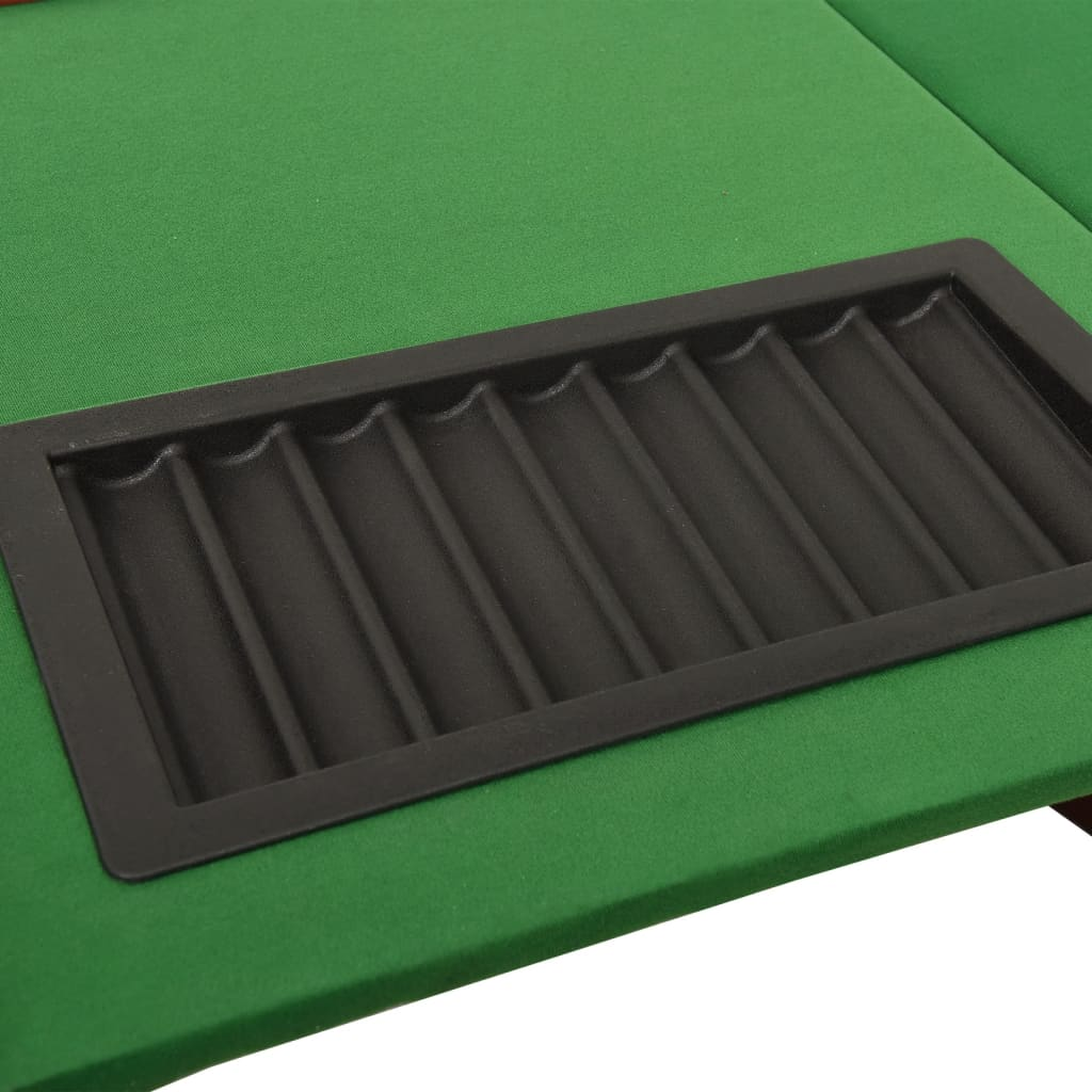 XL 10-Player Poker Table with Chip Tray Green 63"x31.5"x29.5"