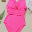 Miranda Deep V Neck Crossover Backless Ruched High Cut Monokini