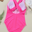 Miranda Deep V Neck Crossover Backless Ruched High Cut Monokini