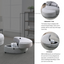 Swivel Accent Barrel Modern Grey Sofa Lounge Club Big Round Chair with Storage Ottoman Linen Fabric for Living Room Hotel with Pillows .2PCS