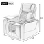 Power Motion Recliner with USB Charging Port and Hidden Arm Storage 2 Convenient Cup Holders Design and 360° Swivel Tray Table,Brown