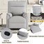 360 Degree Swivel Recliner Manual Recliner Chair Theater Recliner Sofa for Living Room, Grey