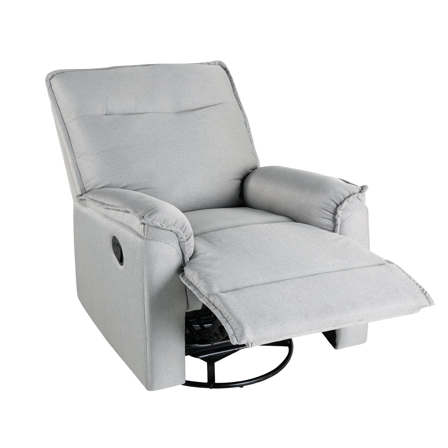 360 Degree Swivel Recliner Manual Recliner Chair Theater Recliner Sofa for Living Room, Grey