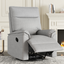 360 Degree Swivel Recliner Manual Recliner Chair Theater Recliner Sofa for Living Room, Grey