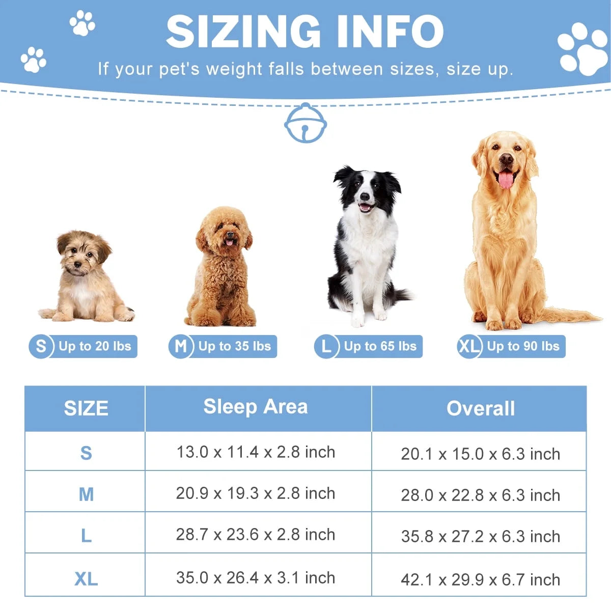 Payusd Dog Bed for Large Medium Small Dogs Orthopedic Dog Sofa Bed Non Slip Pet Couch with Removable Washable Cover Supportive Egg Crate Foam S to XL