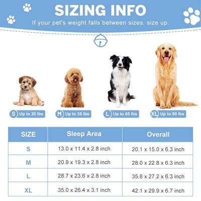 Payusd Dog Bed for Large Medium Small Dogs Orthopedic Dog Sofa Bed Non Slip Pet Couch with Removable Washable Cover Supportive Egg Crate Foam S to XL