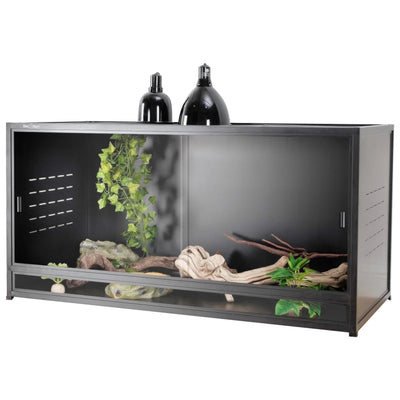 Toxirium 44X20X20 Inch 76 Gallon PVC Reptilie Terrarium, Stackable Enclosure with Sliding Doors for Bearded Dragons, Lizards and Snakes