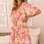 Louise Wide Flutter Sleeve Floral Dress