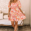 Louise Wide Flutter Sleeve Floral Dress