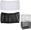 ISMARTEN Bird Cage Seed Catcher (2 Pack), Airy Gauze Bird Cage Cover Seeds Guard Dust-Proof Universal Birdcage Accessories Mesh Net Cover (Black + White, L)