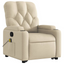 XL Stand up Massage Recliner Chair Cream Fabric