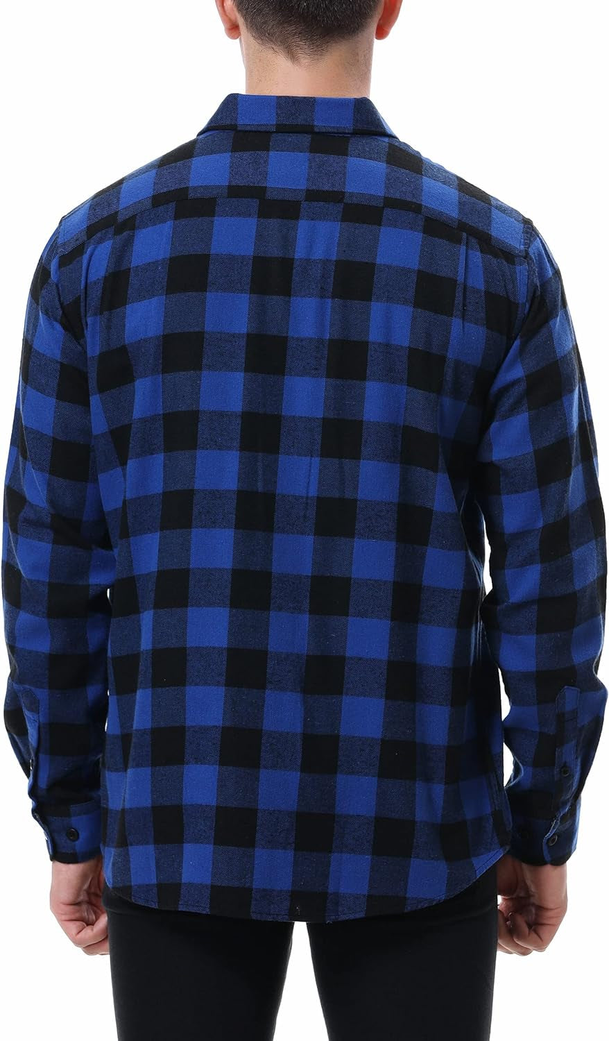 Alex Vando Mens Button down Regular Fit Long Sleeve Casual Flannel Shirts