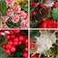 Christmas Wreath with Lights,Outdoor Pre-Lit Christmas Wreaths for Front Door-24 Inch Xmas Door Wreath with Pine Needles Pine Cones and Red Berries- Farmhouse Home Christmas Decorations