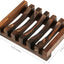 Anwenk Wooden Soap Dish Soap Saver Holder Tray for Bathroom Shower Rectangular Kitchen Drainer Hand Craft for Soap,Sponges and More (1Pack)