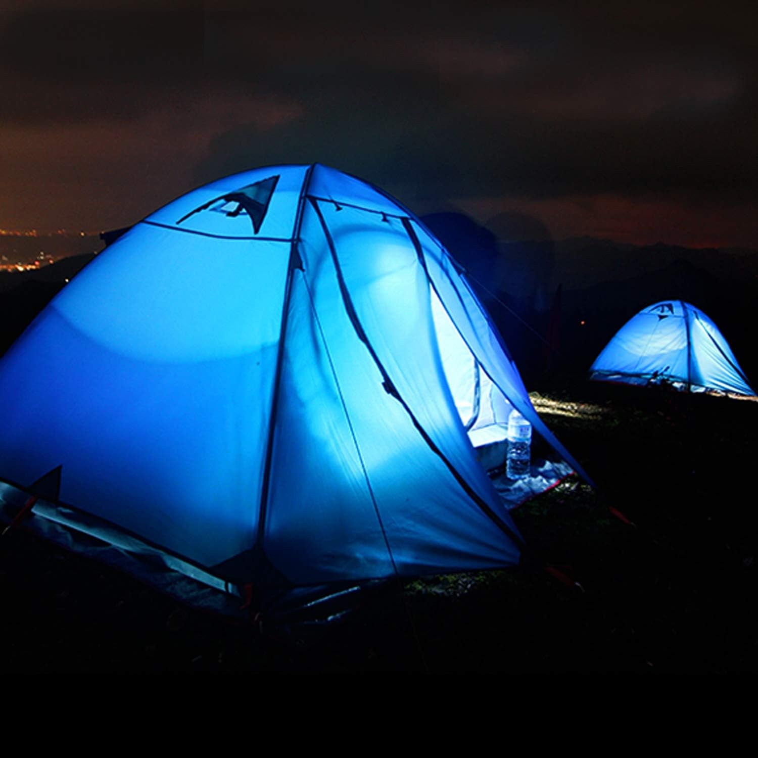 BISINNA 2/4 Person Camping Tent Lightweight Backpacking Tent Waterproof Windproof Two Doors Easy Setup Double Layer Outdoor Tents for Family Camping Hunting Hiking Mountaineering Travel