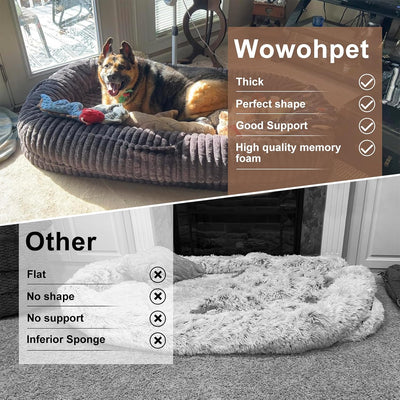 Human Dog Bed for Adult,70"X38"X10" Extra Large Human Pet Bed,Orthopedic Washable XL Dog Bed with Memory Foam (Darkgrey)