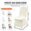 Stretch Spandex Folding Chair Covers, Universal Fitted Chair Cover, Removable Washable Protective Slipcovers, for Wedding, Holiday, Banquet, Party, Celebration, Dining (100PCS Ivory White)