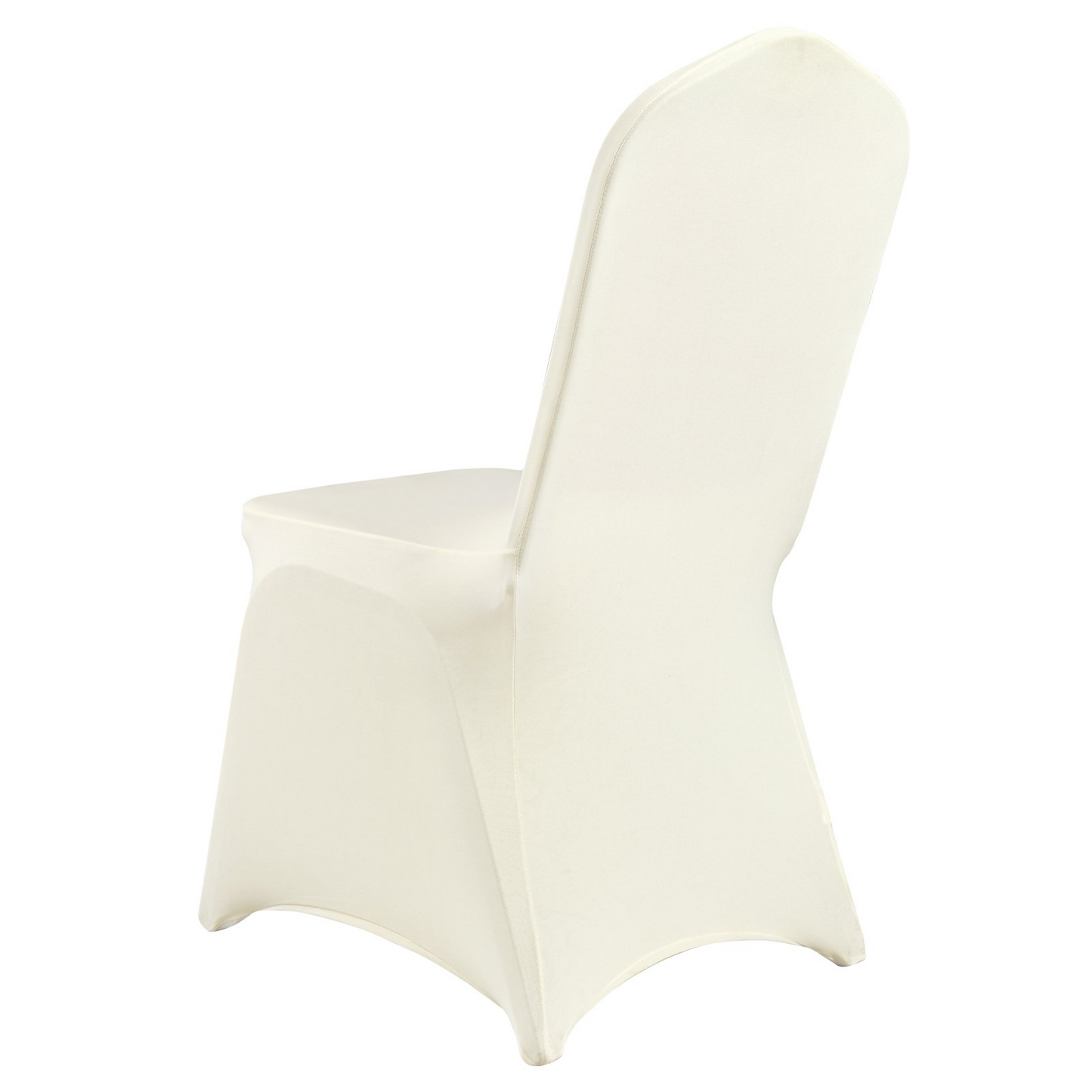 Stretch Spandex Folding Chair Covers, Universal Fitted Chair Cover, Removable Washable Protective Slipcovers, for Wedding, Holiday, Banquet, Party, Celebration, Dining (100PCS Ivory White)