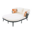 74.8" L Patio Daybed with Retractable Canopy, Outdoor Rattan PE Wicker Back Loveseat Sofa Set with Throw Pillows and Cushions for Backyard, Poolside, Garden, Beige