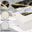 FRAMICS Black Gold Marble Shower Curtain Sets with Rugs, 16 Pc Modern Abstract Bathroom Sets, Waterproof Fabric Bathroom Curtain Decor with Hooks