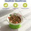 Pawspik Strawberry Blooms Elevated Ceramic Cat Bowl, Green