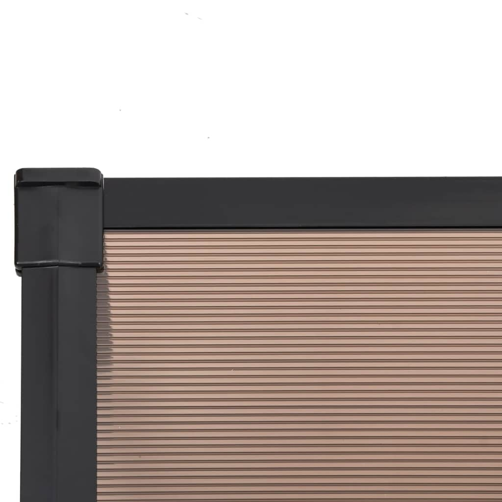 vidaXL Door Canopy Black 117.1"x35.4" Polycarbonate