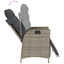 XL 7 Piece Patio Dining Set with Cushions Gray Poly Rattan