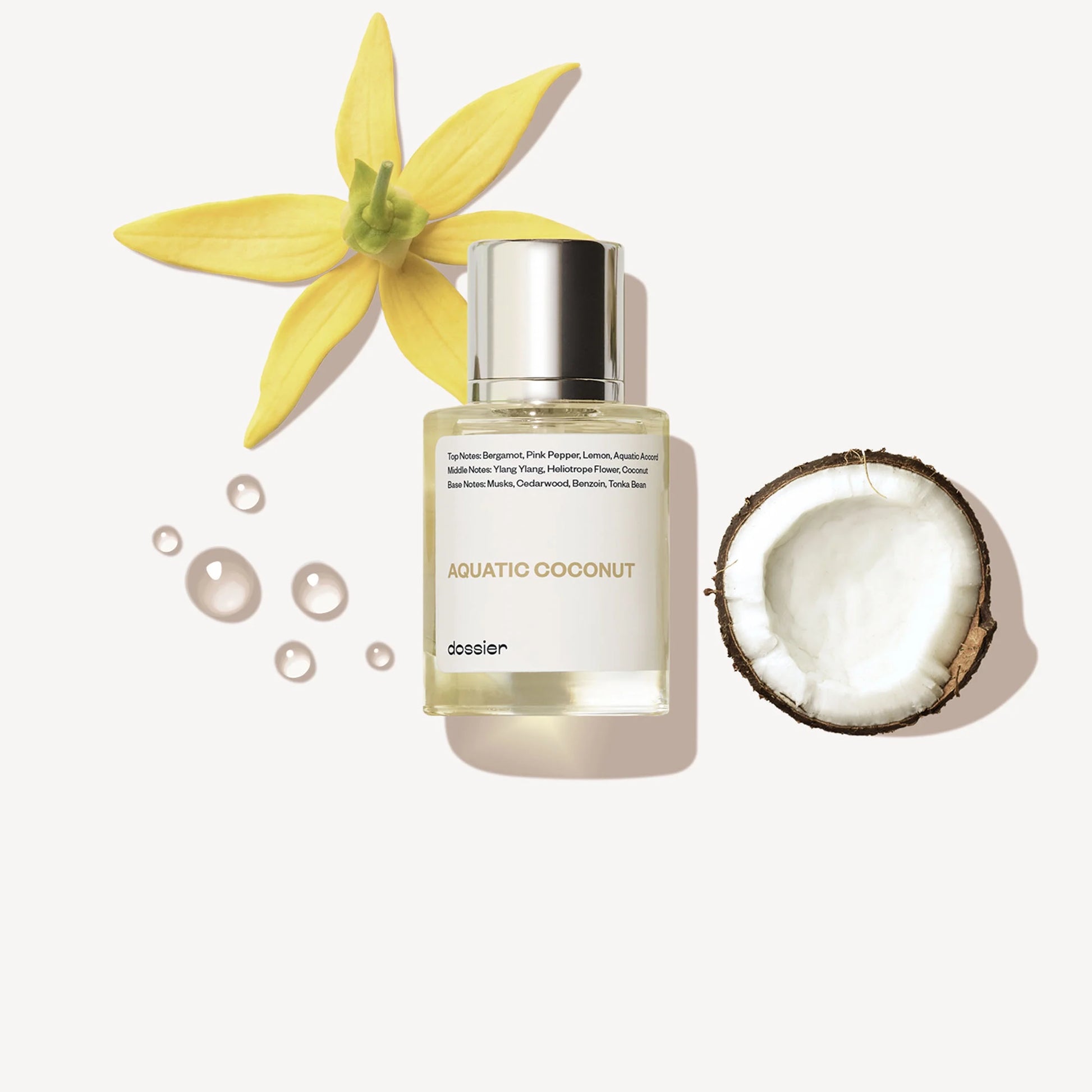 Dossier Aquatic Coconut Eau De Toilette, Inspired by Maison Margiela'S Replica Beach Walk, Unisex Perfume, 1.7 Oz