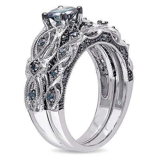 Oceanika Sapphire Crystal Filigree Ring With Band