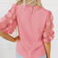 Aliza Applique Mesh Half Sleeve Blouse