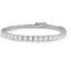 Brilliant Bracelet - A 14kt Gold Plated Brilliant Cut and Shine Diamond CZ Tennis Bracelet