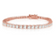 Brilliant Bracelet - A 14kt Gold Plated Brilliant Cut and Shine Diamond CZ Tennis Bracelet