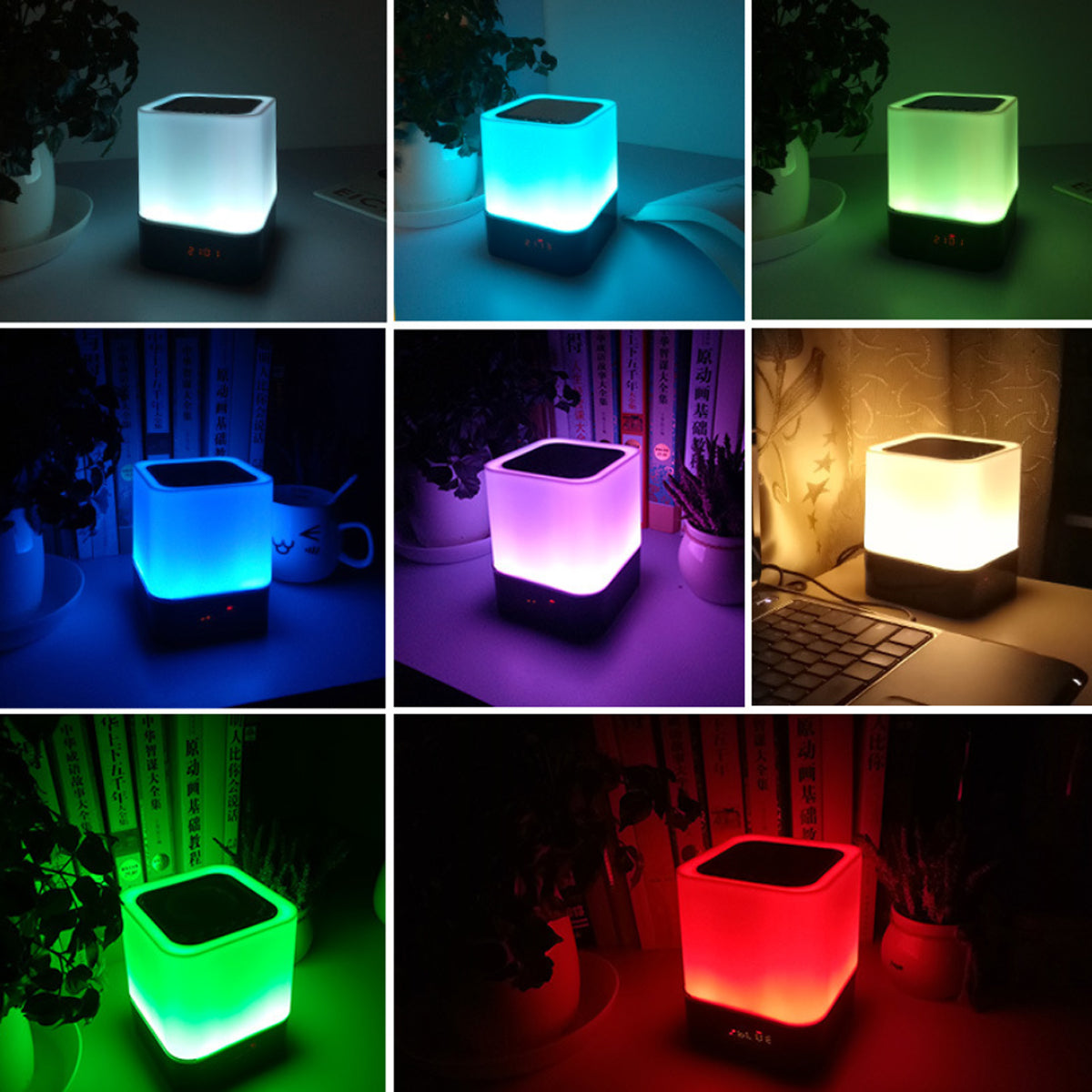 Sweet Dreams Speakers In 7 Changeable Mood Color Touch Lamp+ Phone Charger