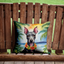 American Hairless Terrier Luau Throw Pillow