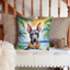 American Hairless Terrier Luau Throw Pillow