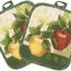 Apple Orchards Kitchen Towel 5 Piece Linen Set 2 Towels 2 Pot Holders 1 Oven Mitt