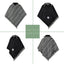 Virblatt - Mens Poncho Hooded | 100% Cotton & Reversible | Mexican Poncho Men Baja Hoodie Winter Pancho Warm Cape Cowboy