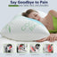 Memory Foam Pillows, Cooling Pillows Queen Size Set of 2 Adjustable Firm Bamboo Bed Pillows for Hot, Side, Back and Stomach Sleepers