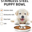 2 Pack Stainless Steel Puppy Bowls, Puppy Feeder for Multiple Pets, Dog Food and Water Bowl, Food Feeding Weaning for Small Medium Large Dogs, Pets