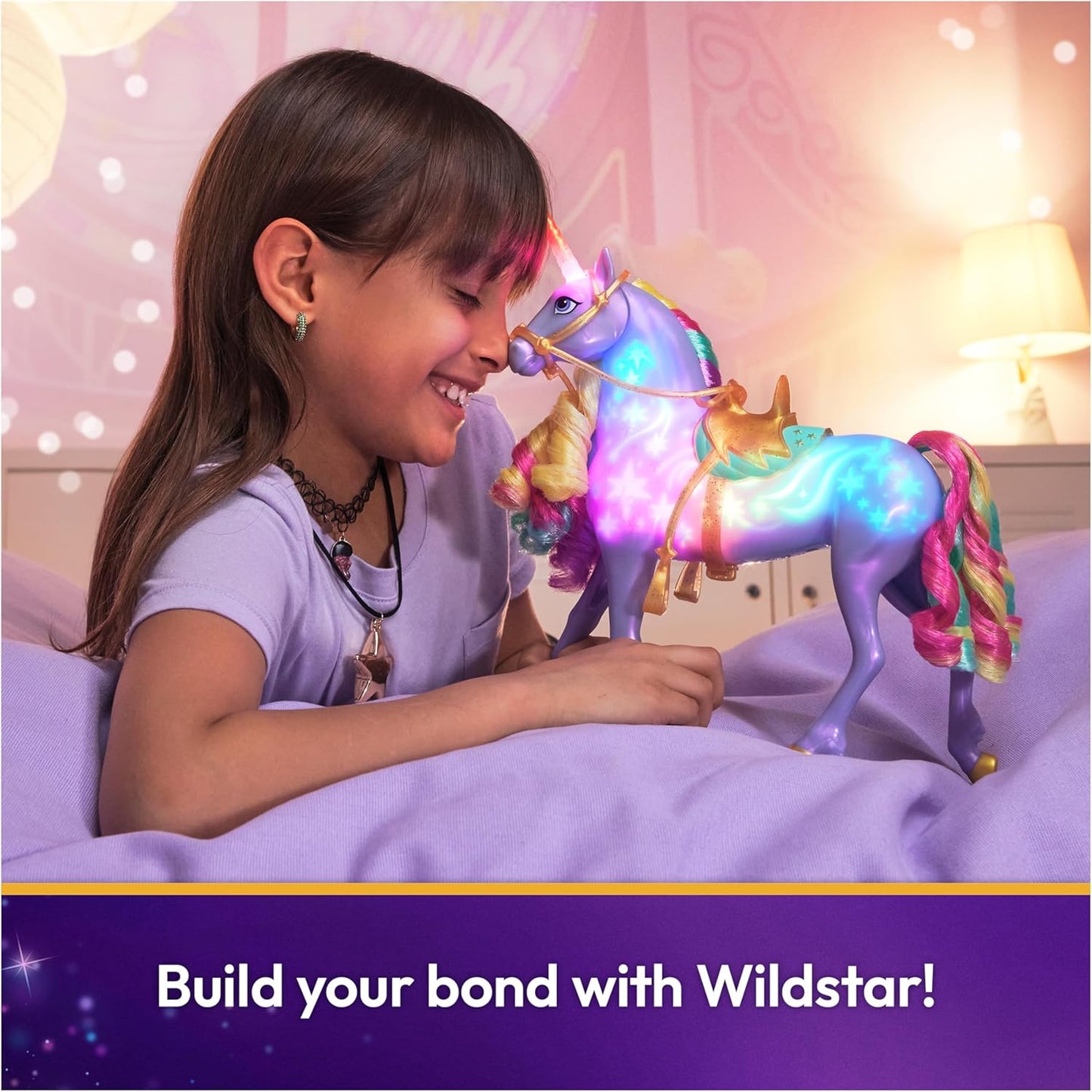 Unicorn Academy, Interactive Rainbow Light-Up Wildstar with Lights, Sounds & Music, Dolls & Unicorn Toys for Girls Ages 4 and Up