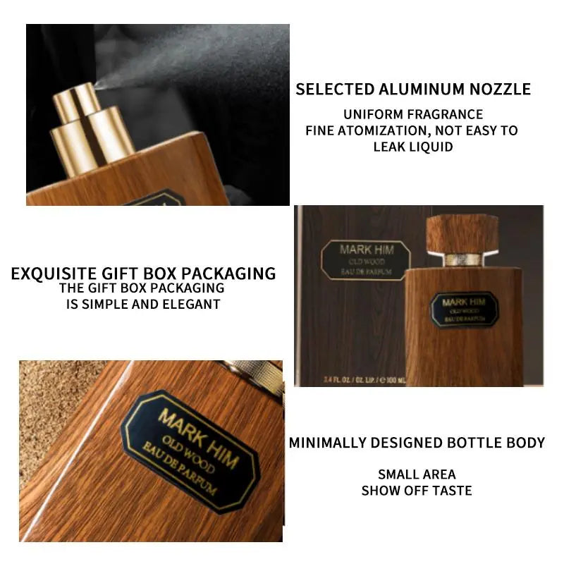 100Ml Men'S Fragrance, Long Lasting Aromatic Woody Fragrance Wooden Sandalwood Mist, Daily Use Perfume for Dating, Party, Birthday Gift