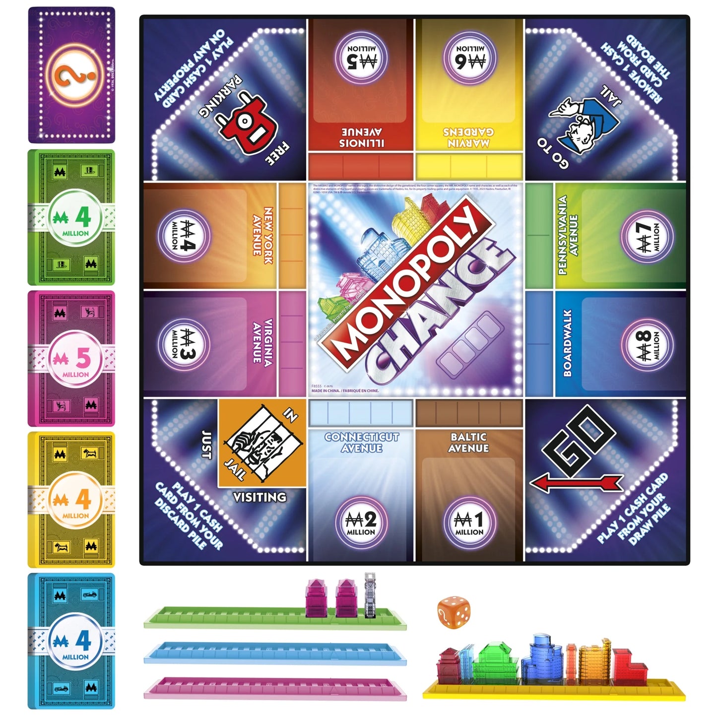 Monopoly Chance Board Game, Fast-Paced Monopoly Game, 20 Min. Average, Ages 8+